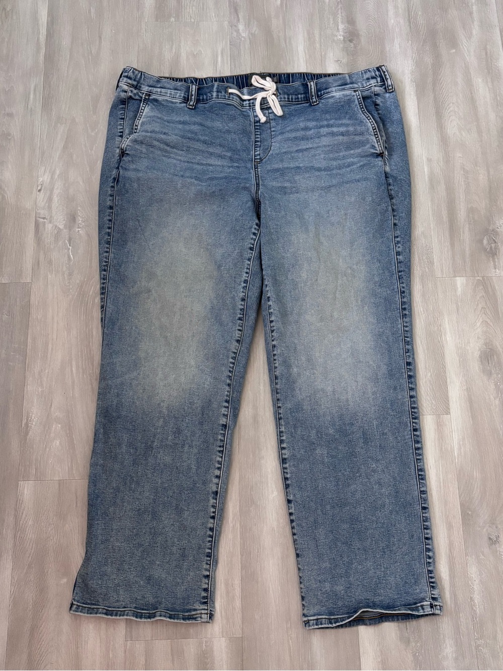 Torrid Weekend Straight Leg Super Soft Pull-On Jeans with Drawstring